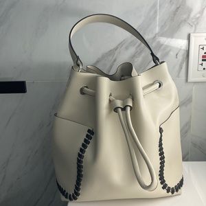 Zara White Bucket Bag